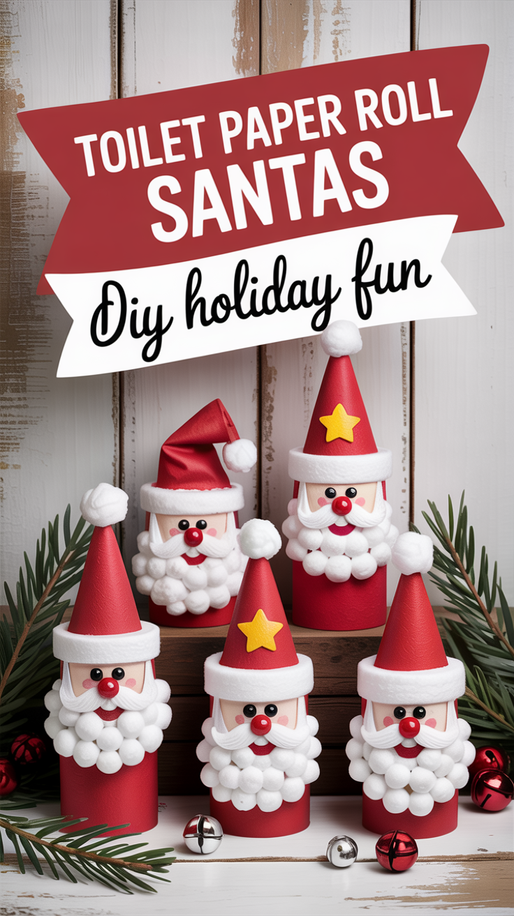 diy santa toilet rolls