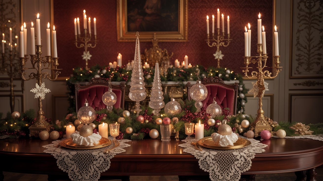 luxious image of vintage christmas decor