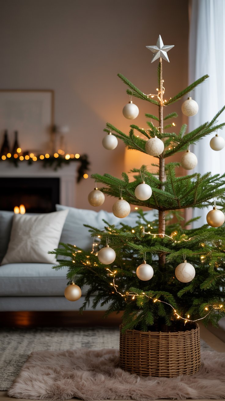 Understated Tree Decor for a Minimalist Touch