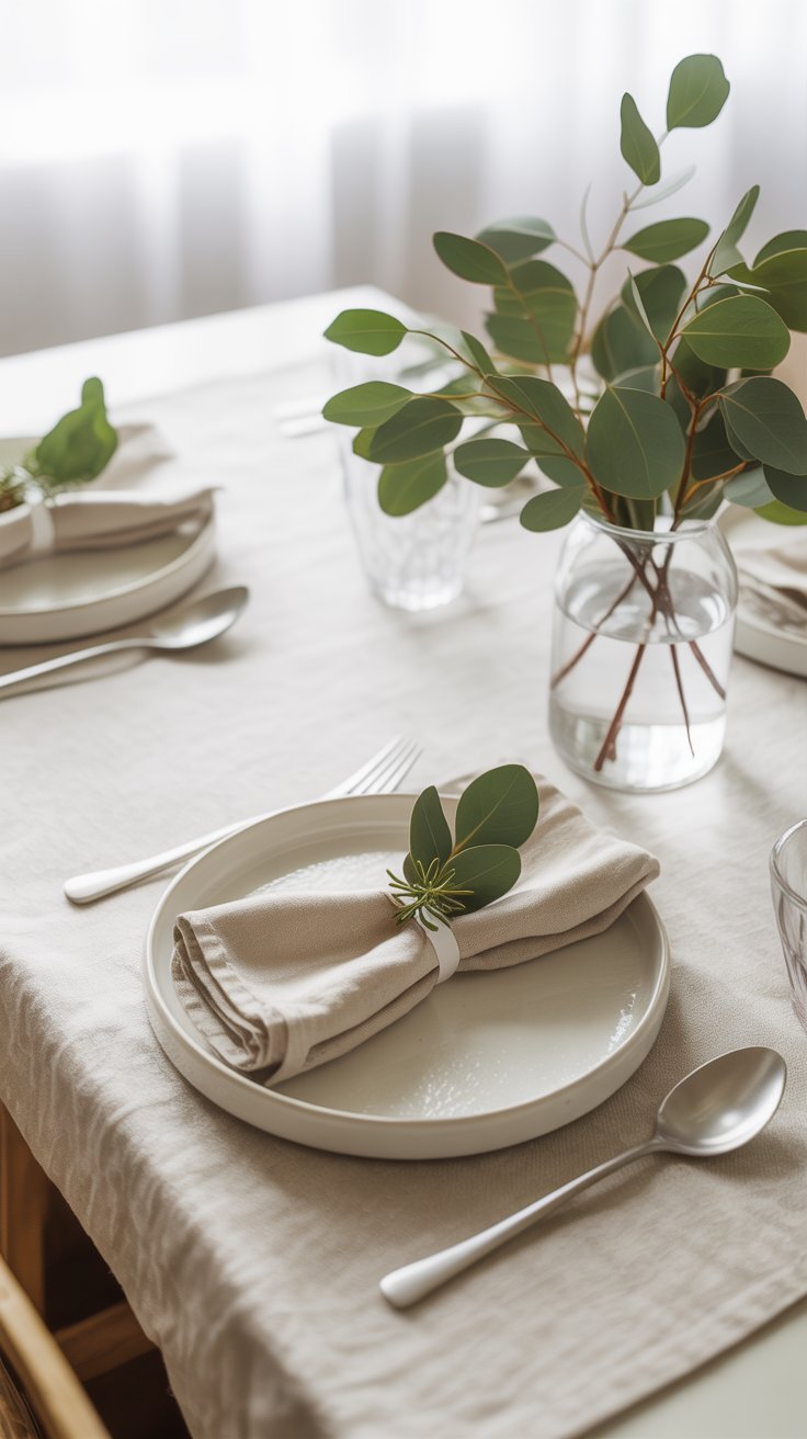 Minimalist Table Settings for the Holidays