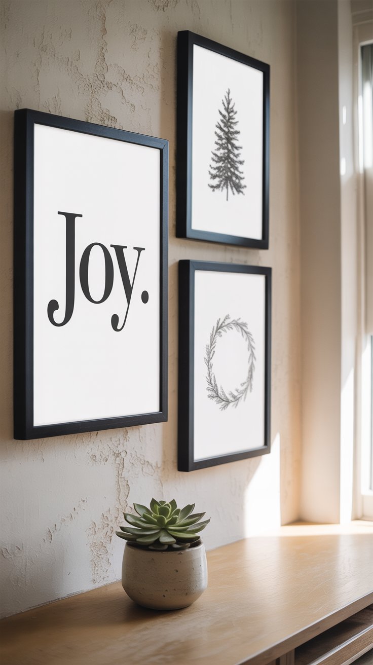 Minimalist Christmas Wall Art and Prints