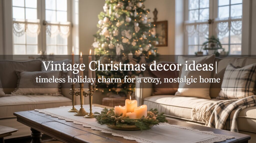 Bright Cozy Vintage Christmas Living Room - Timeless Charm & Elegant Decor Ideas