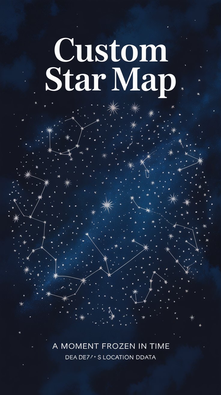 image of a custom star map