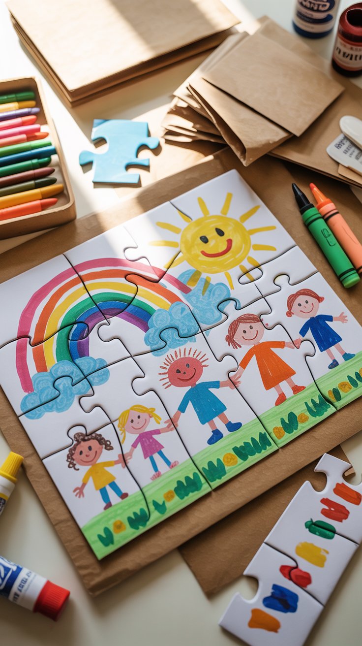 an image of a puzzle that is colored into a picture