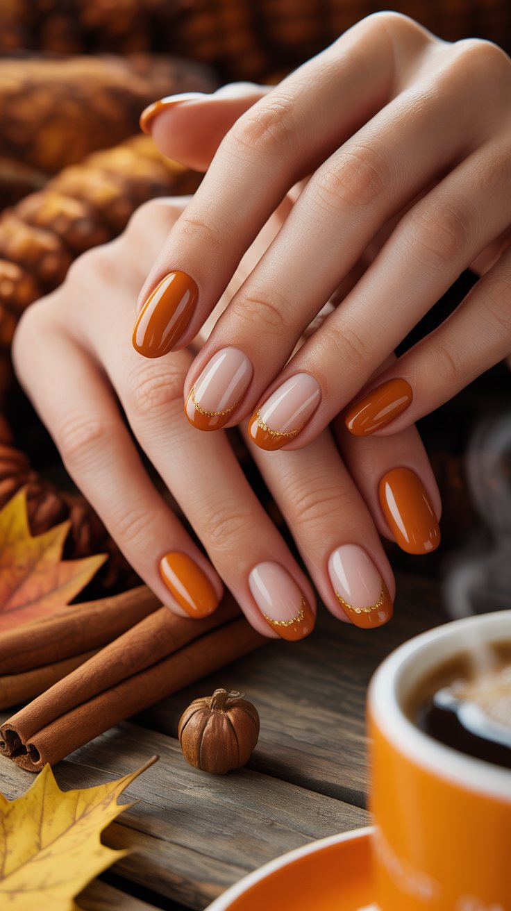 image of pumpkin nail tips