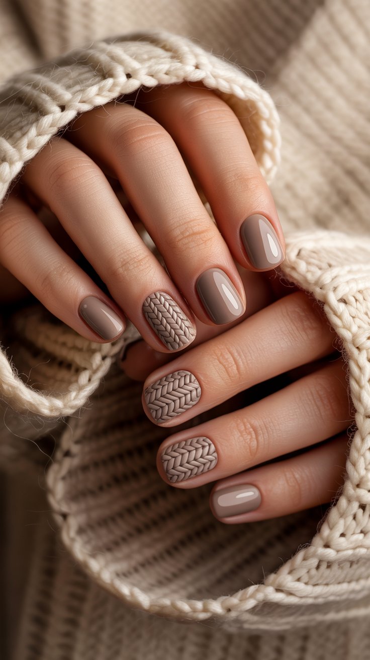 image of sweater weather nail design