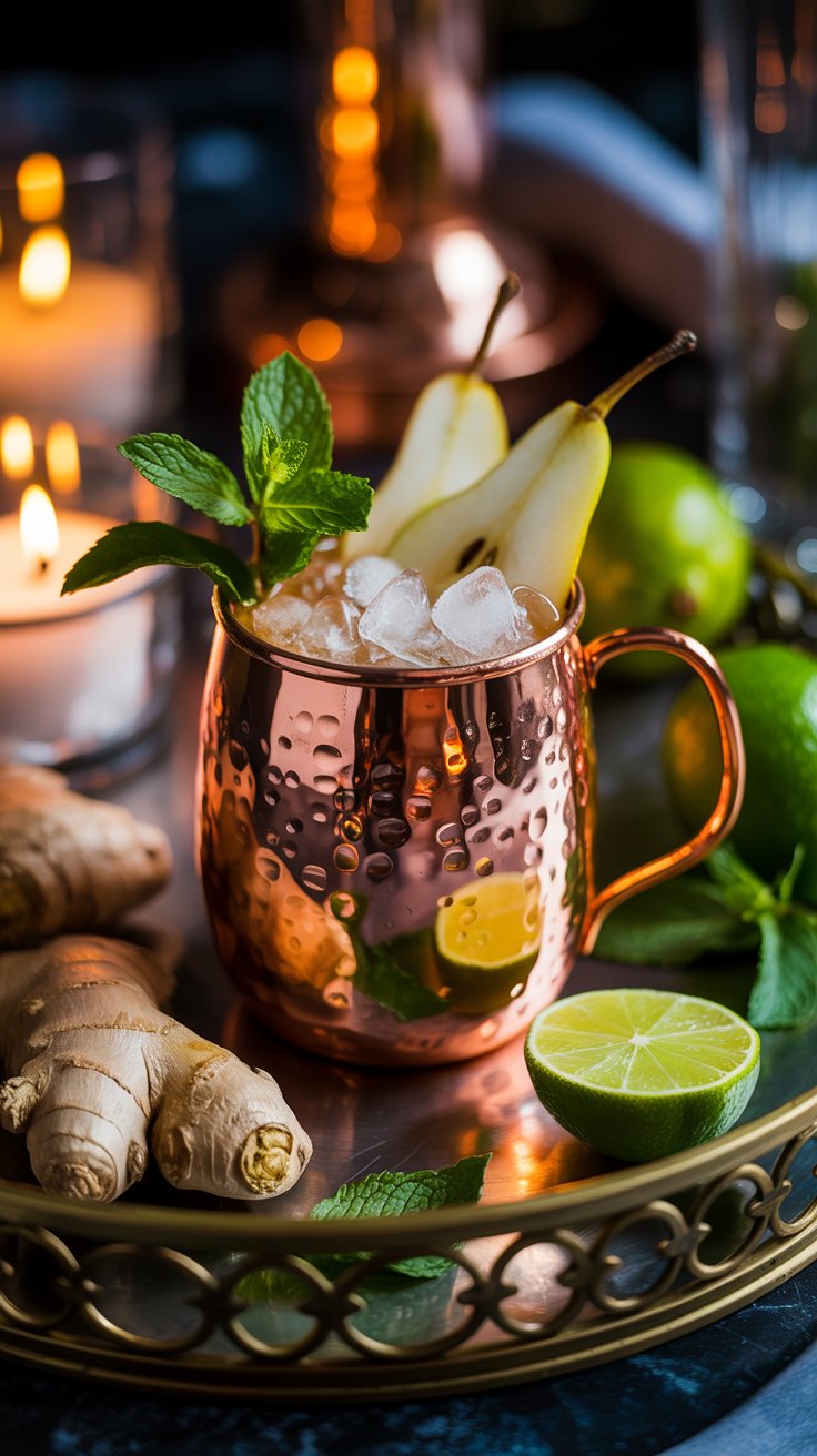 Ginger Pear Mule mocktail