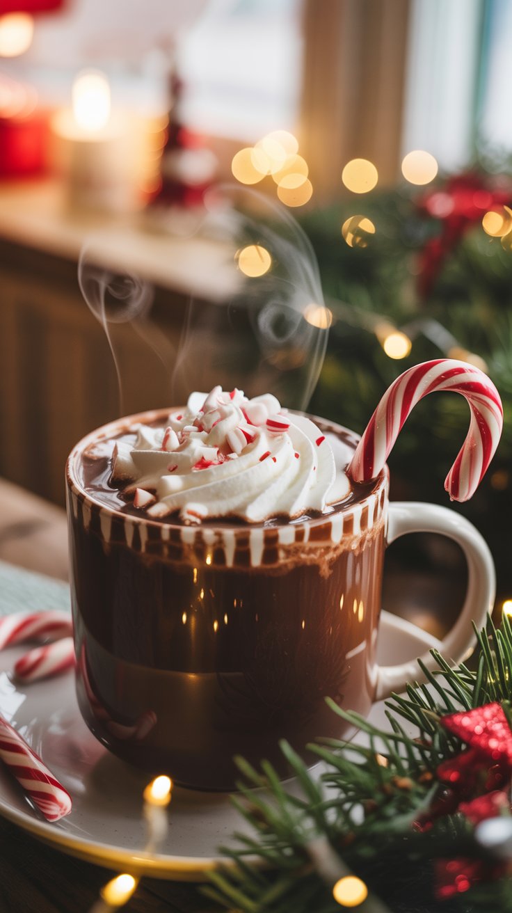 Peppermint Hot Cocoa Mocktail