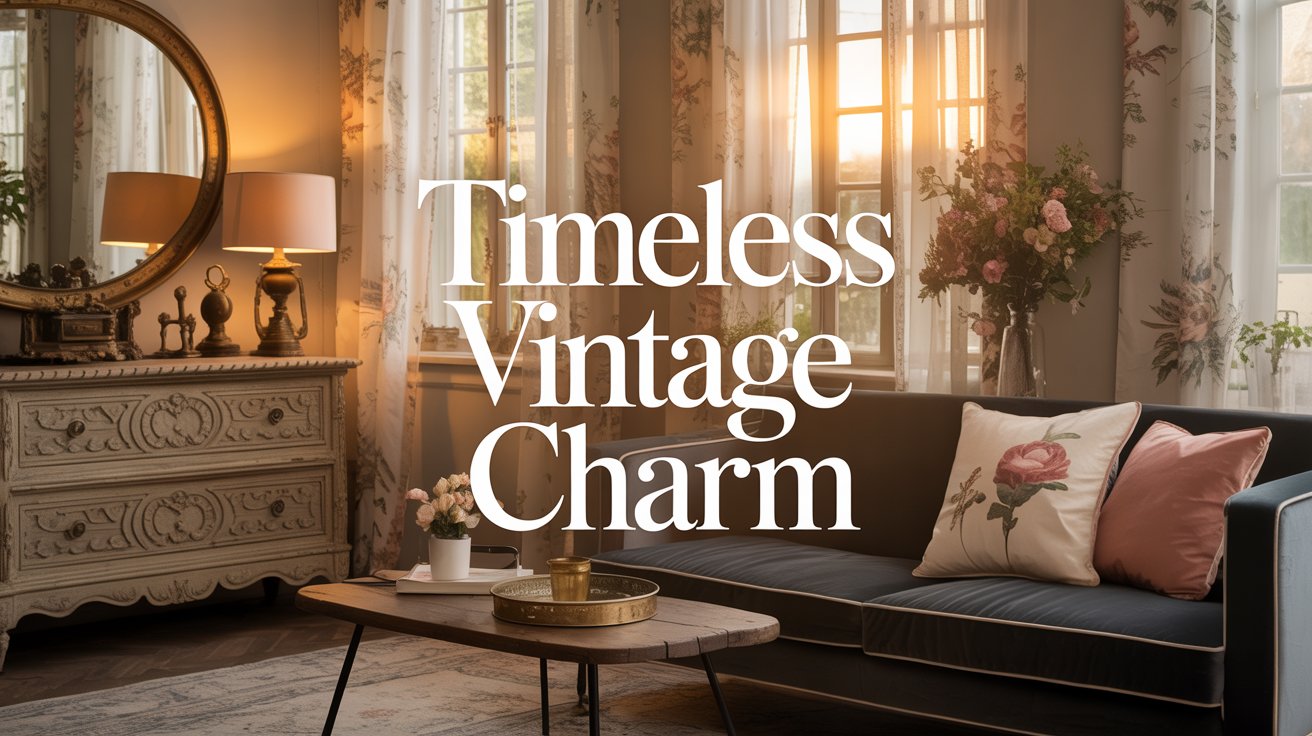 image of vintage living room decor