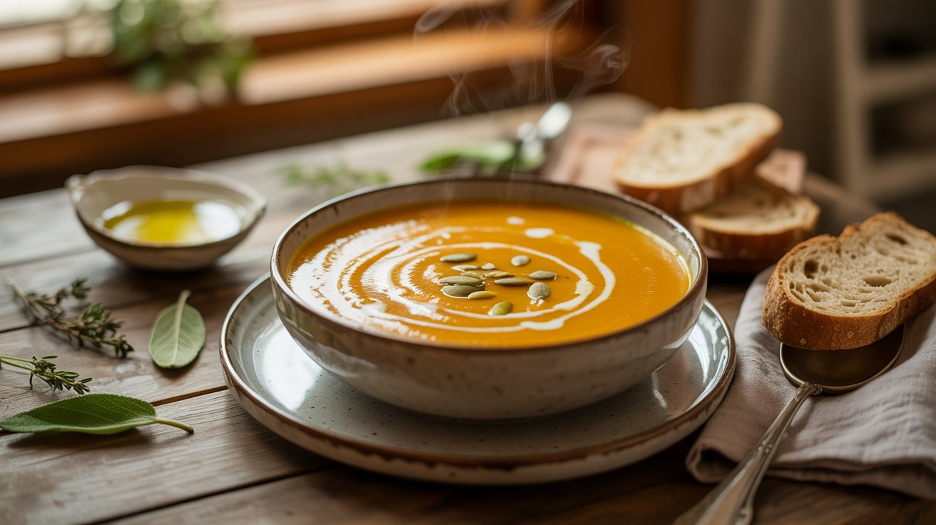 image of cozy bowl of homemade soup