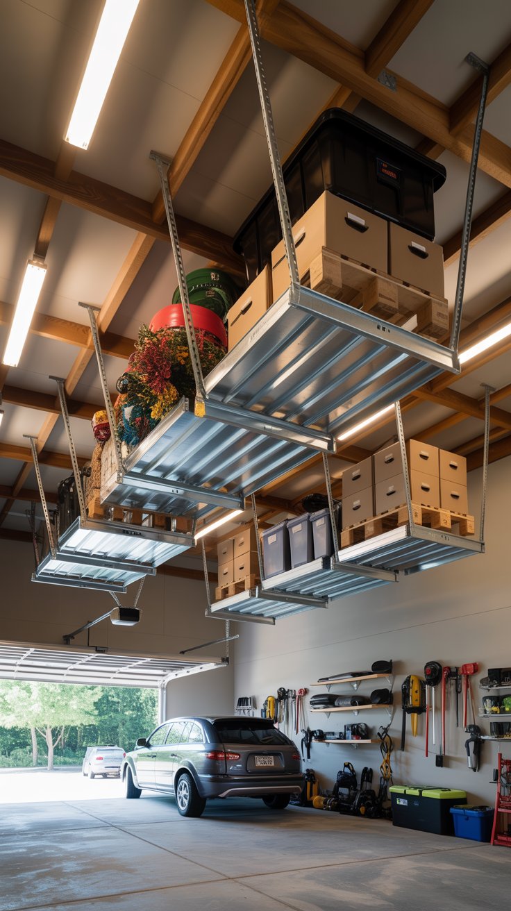 image of storage in garage ceiling