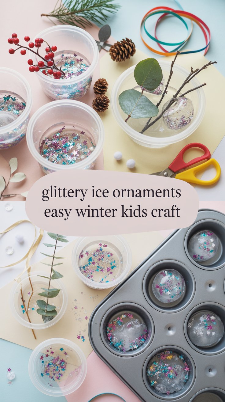 image of homemade ice ornament craft