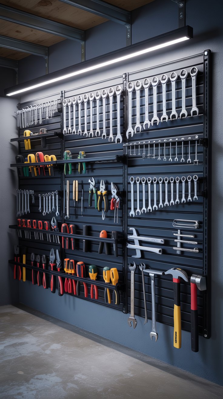 wall mounted tool racks for garage image