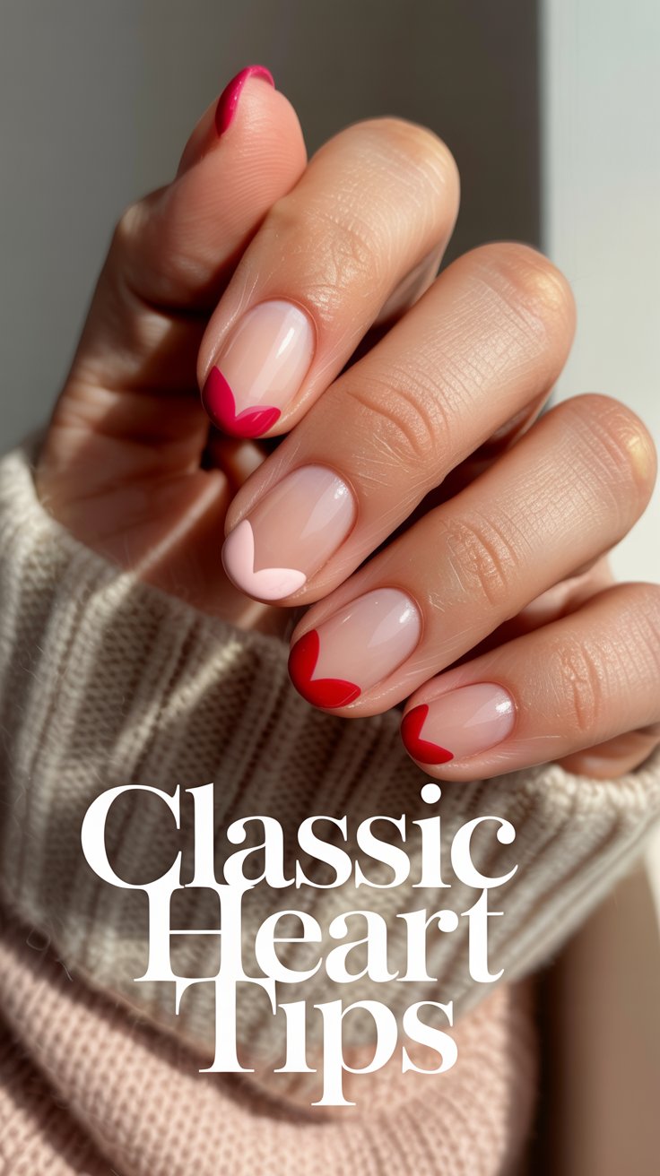 image of diy heart nails