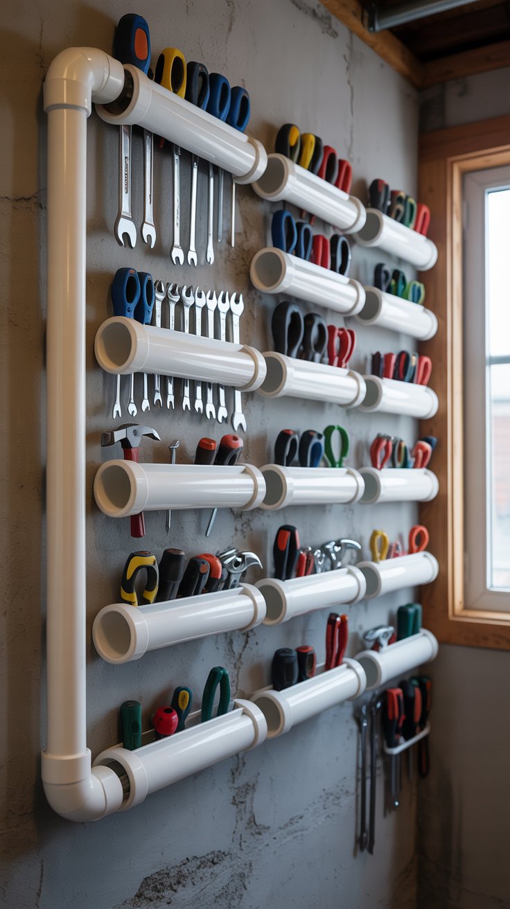 pvc tool organizer for garage