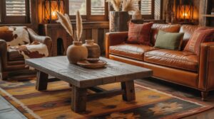 image of rustic living room decor