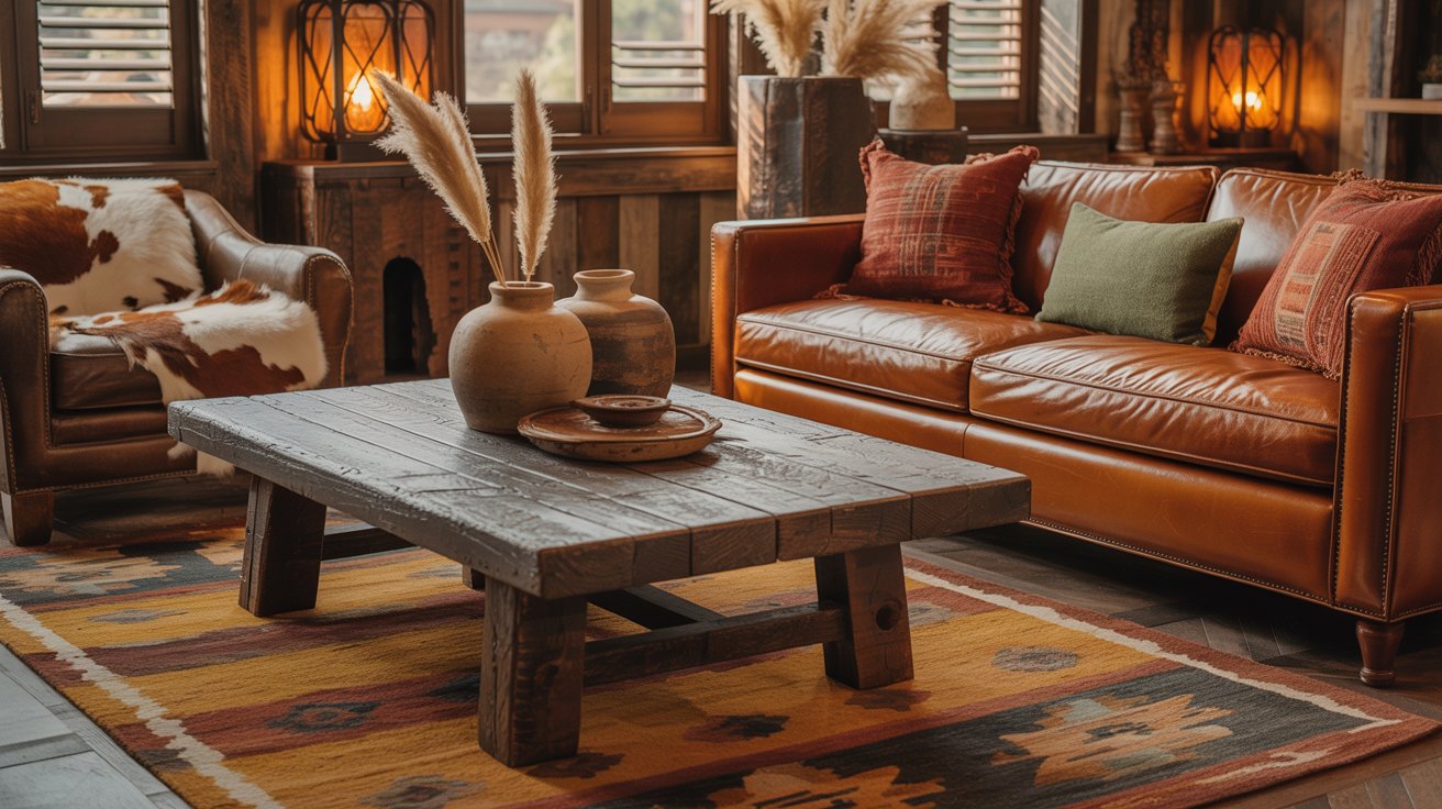 image of rustic living room decor