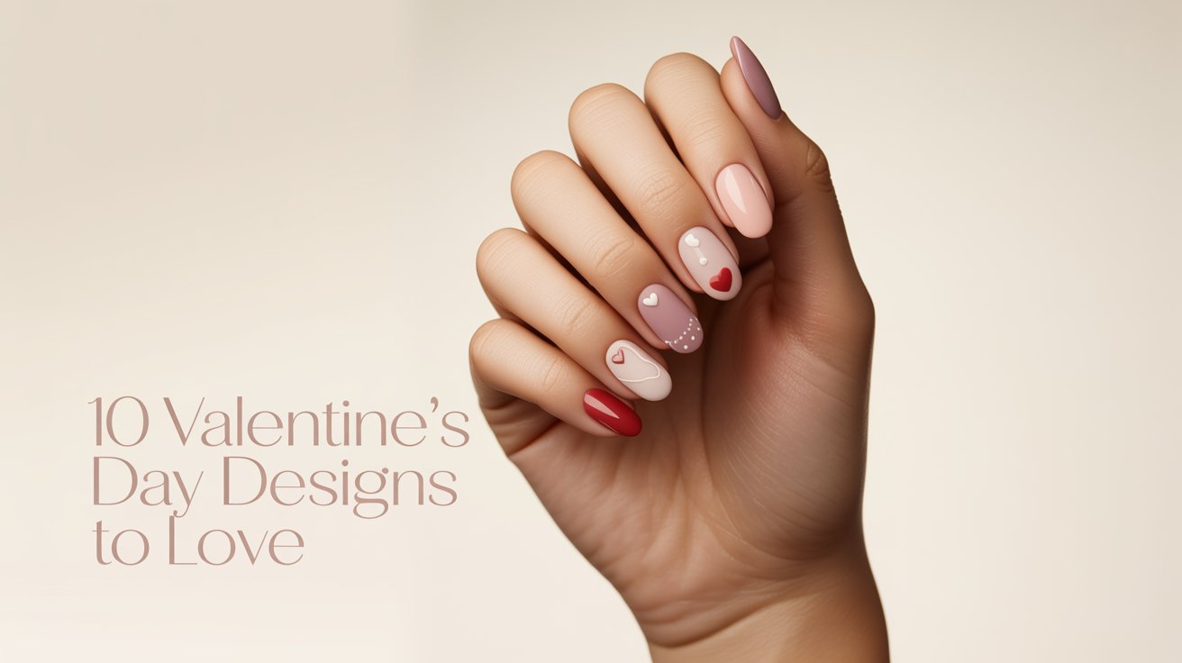 image of valentine diy nail designs