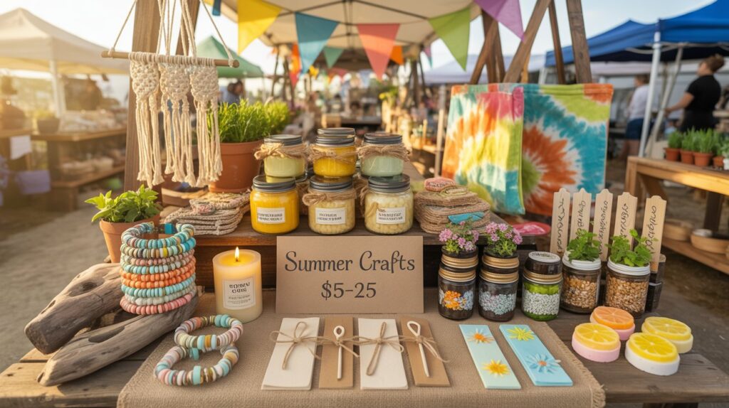 a blog image for crafts for sale at a summer market