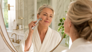 woman with ziip halo micro current device