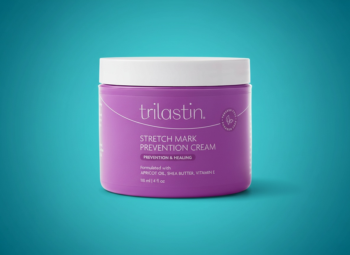 Trilastin Stretch Mark Cream for Pregnancy – Hydrating Belly Cream for Pregnant Women- Shea Butter & Vitamin E, Paraben Free, No Added Fragrances - Maternity Body Lotion for Belly, Hips, Thighs – 4 oz limited-time deal deal image 1