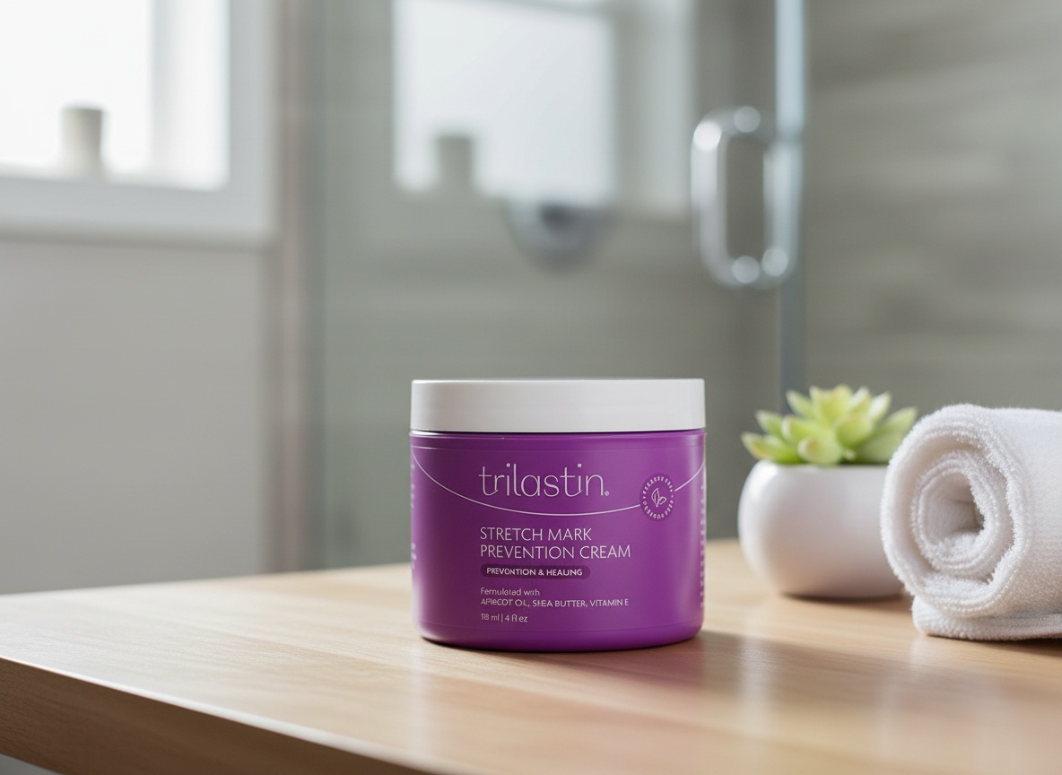 Trilastin Stretch Mark Cream for Pregnancy – Hydrating Belly Cream for Pregnant Women- Shea Butter & Vitamin E, Paraben Free, No Added Fragrances - Maternity Body Lotion for Belly, Hips, Thighs – 4 oz limited-time deal deal image 2