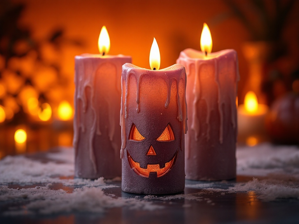 GenSwin Halloween Flameless Candles Review (6-Pack) — close-up detail shot