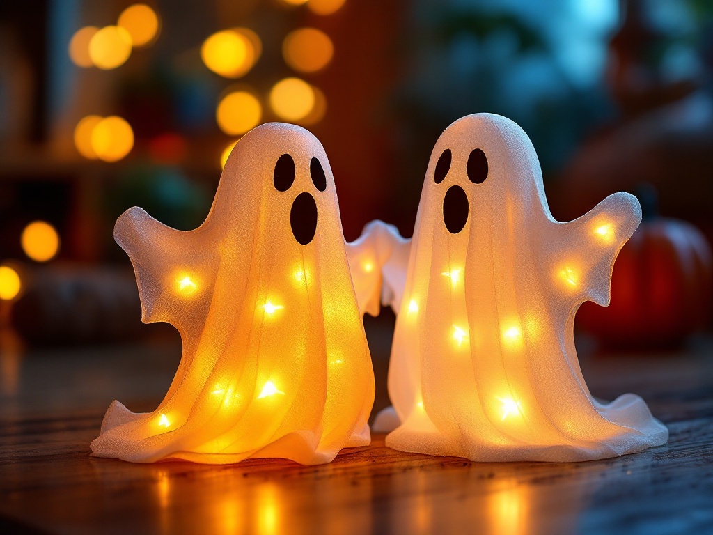 Lighted Ghost Halloween Decor 2-Pack Review Worth It? — close-up detail shot