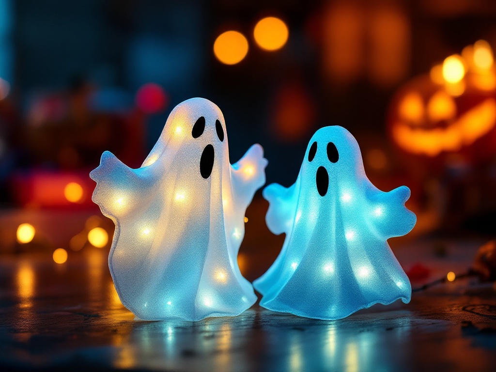 Lighted Ghost Halloween Decor 2-Pack Review Worth It? — close-up detail shot