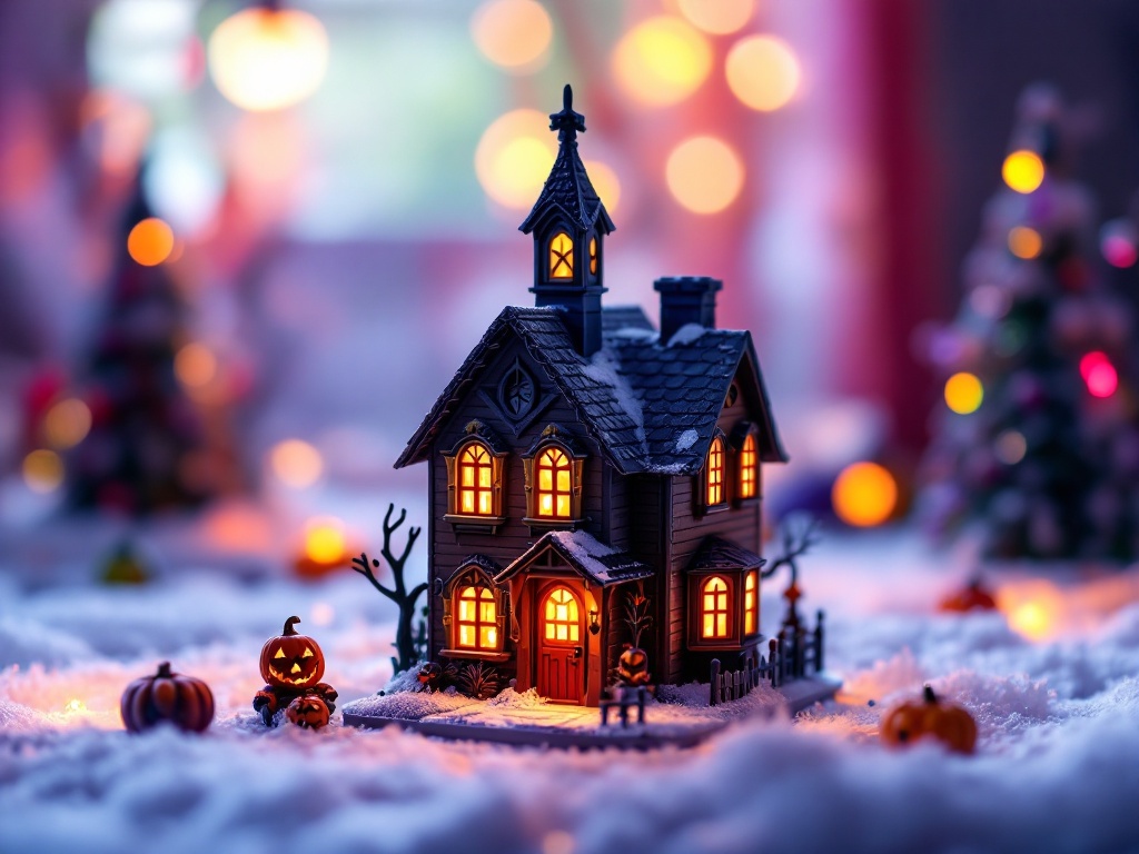 Valery Madelyn Lighted Halloween Village House Review — close-up detail shot