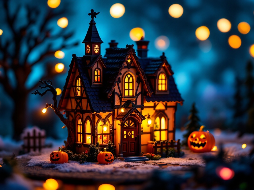 Valery Madelyn Lighted Halloween Village House Review — close-up detail shot