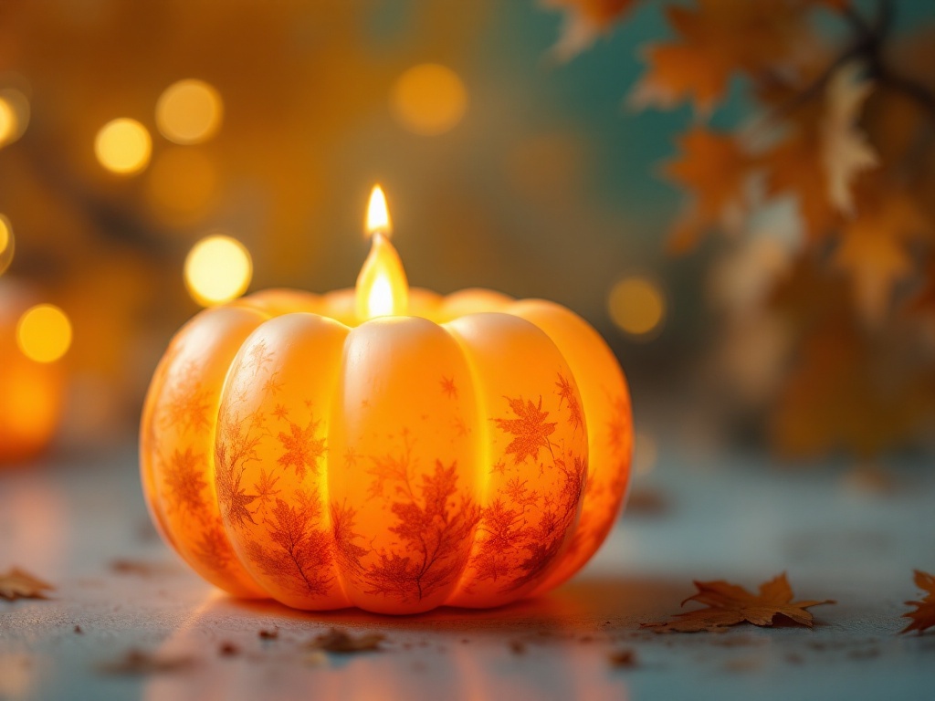 Wax Pumpkin LED Candle Review: Best Fall Decor Gift? — close-up detail shot