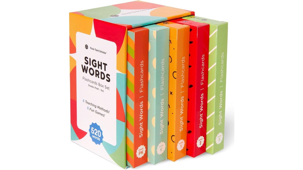 Award-Winning Sight Words Flash Cards – 520 High Frequency Words for Kids Ages 3–9 – Dolch & Fry List – Learn to Read for Preschool, Kindergarten, 1st, 2nd & 3rd Grade – Homeschool & Classroom Set