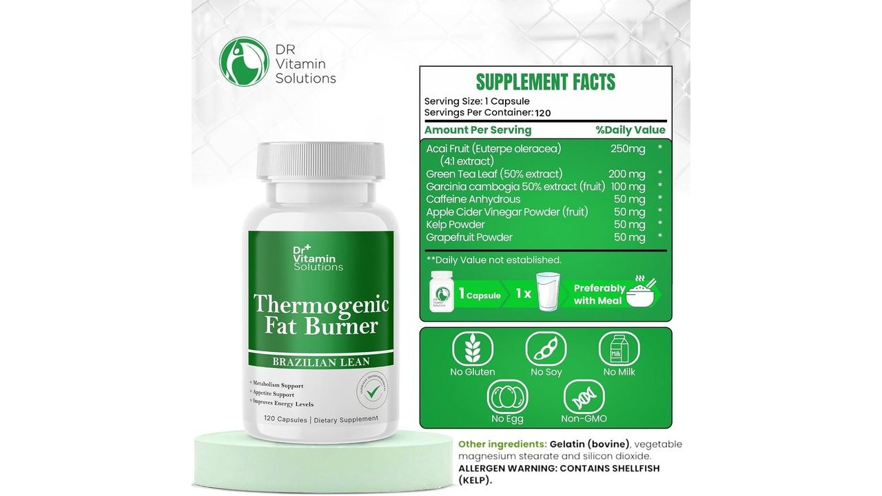 Thermogenic Fat Burner for Women and Men - Weight Loss Diet Aid