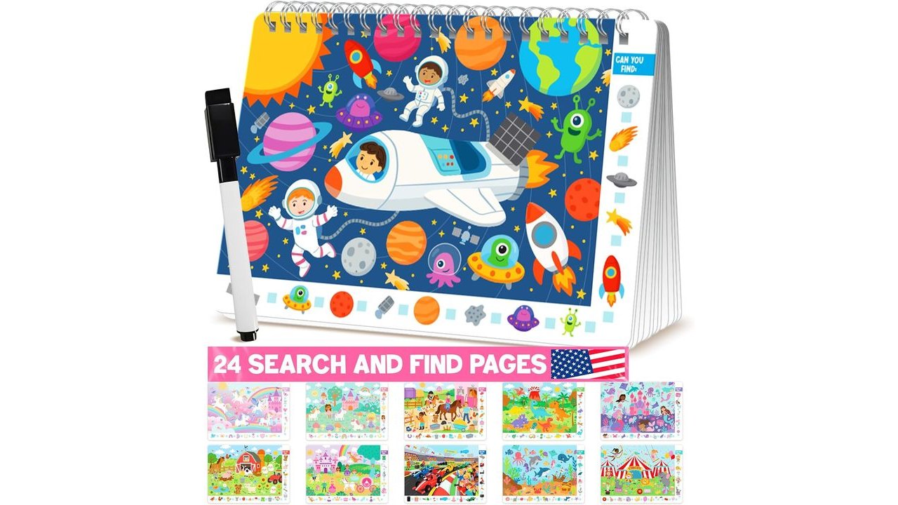 Search and Find Books for Kids 3-5 Wipe Clean Activity Preschool Workbook