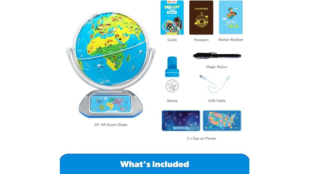 PlayShifu Orboot Earth Explorer – Interactive AR Globe for Kids Ages 4+ | 400+ Wonders, 1000+ Facts | Constellation Mode, Games & Magic Stylus | Educational STEM Toy for Future Scientists