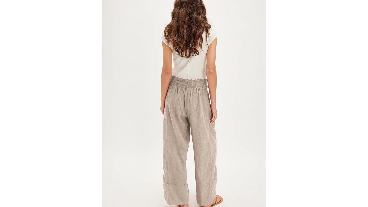 SeeLuNa Cotton Linen Pants for Women Palazzo Pants Wide Leg Lounge Trousers