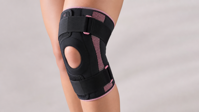 pink and black womens knee brace