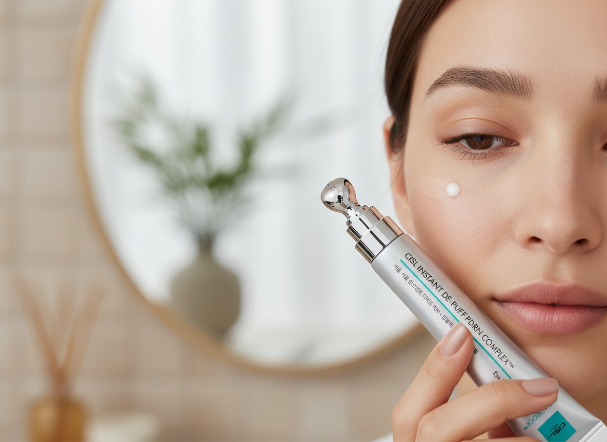 CISL Korean Eye Bag Cream & Instant Eye Tightener - De-Puff for Under Eye Bags, Puffiness & Dark Circles | PDRN + Exosom