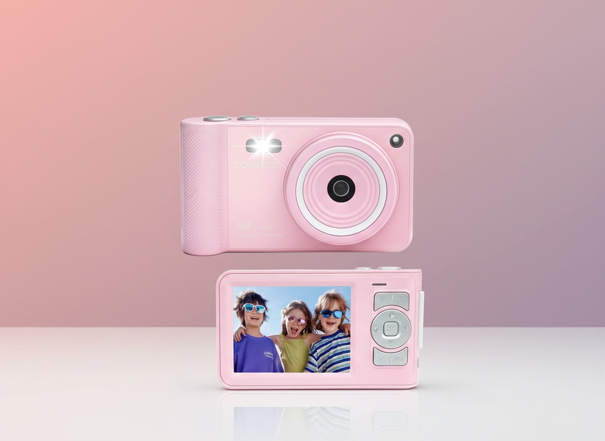 Digital Camera,Pink Digital Camera for Kids Teens 3-18, 50MP FHD 1080P Compact Camera with GB Card, 16X Zoom Anti-Shake,Webcam for PC,Christmas Birthday Gifts for Girl Boys 3-12, 13-18 Years Old Back to School sale deal image 1