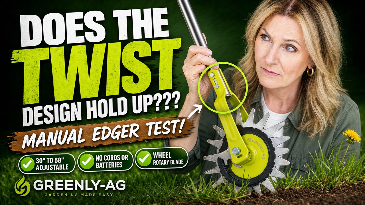 image of woman using grass edger