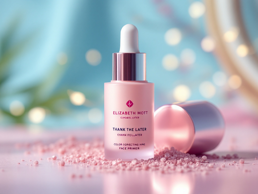 Elizabeth Mott Thank Me Later Color Correcting Face Primer Review — close-up detail shot