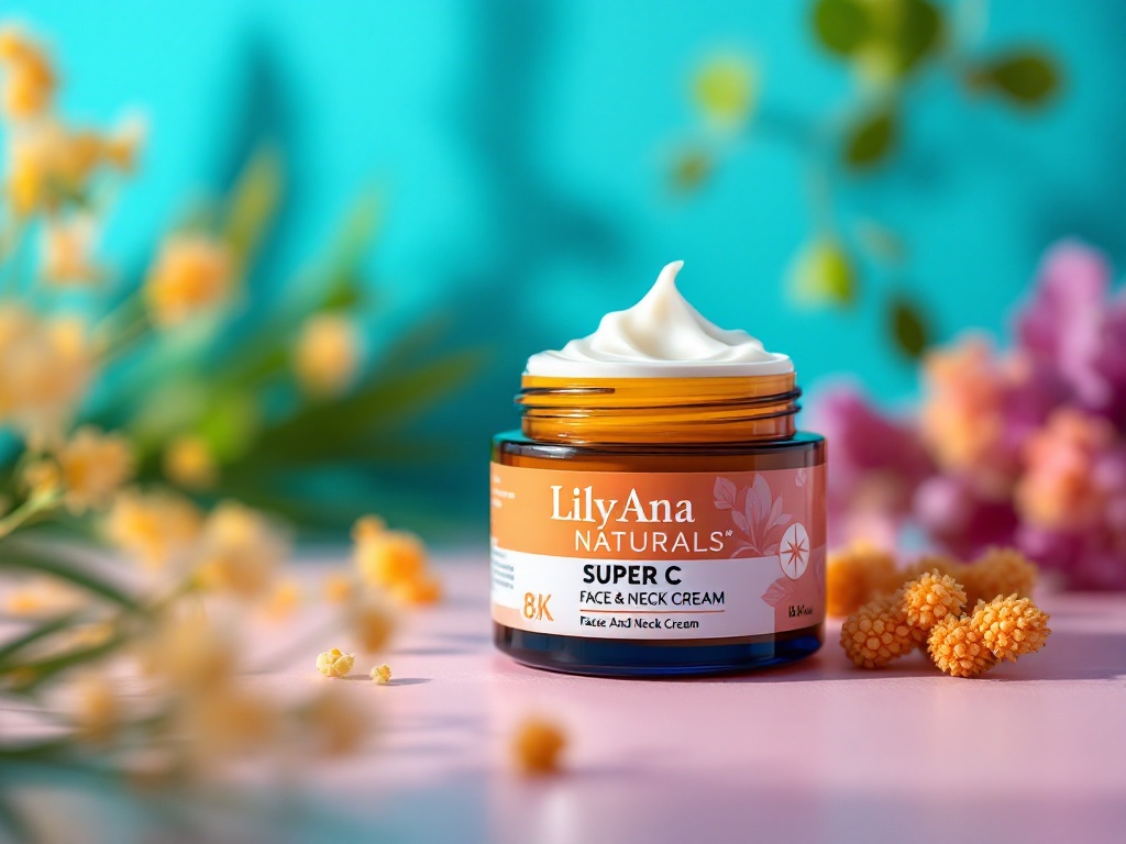LilyAna Naturals Super C Face and Neck Cream Review — close-up detail shot