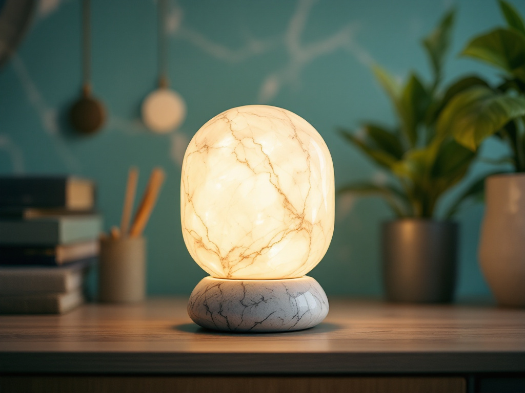 Marble Lamp Review: A Cordless Stone Accent Worth It? — close-up detail shot