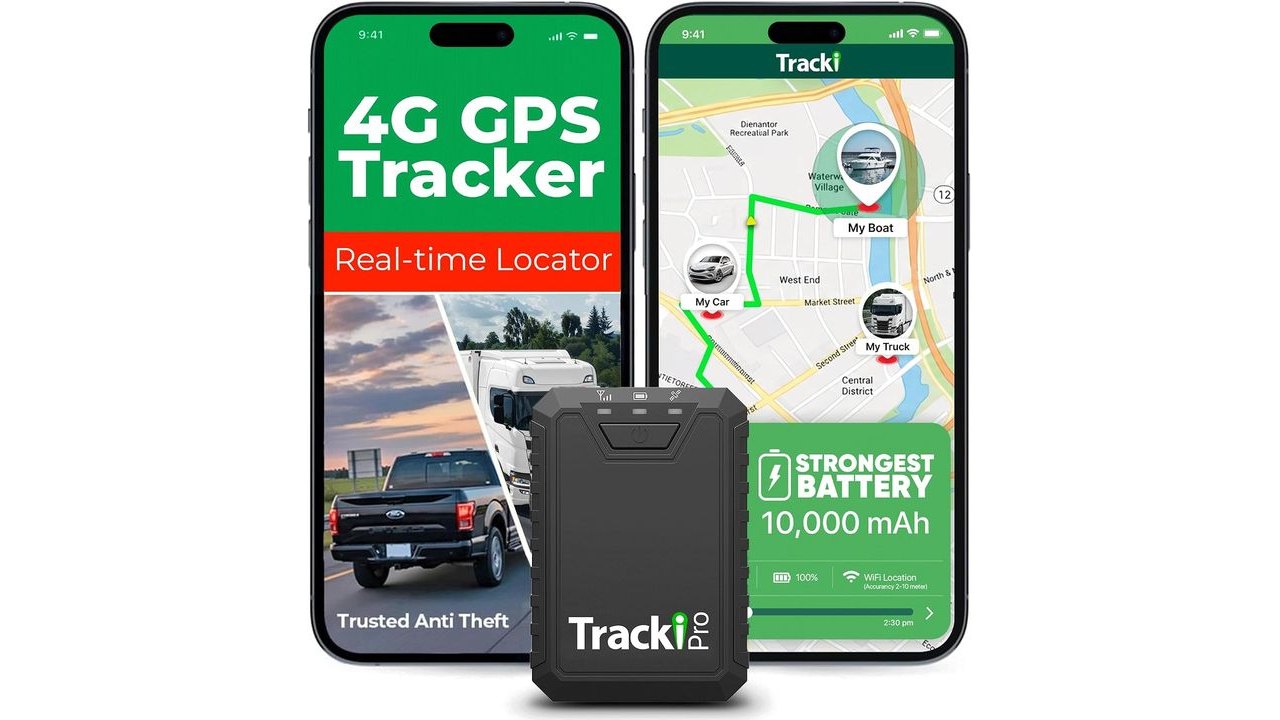 Tracki Pro GPS Tracker for Vehicles, 4G LTE, Long Life Battery