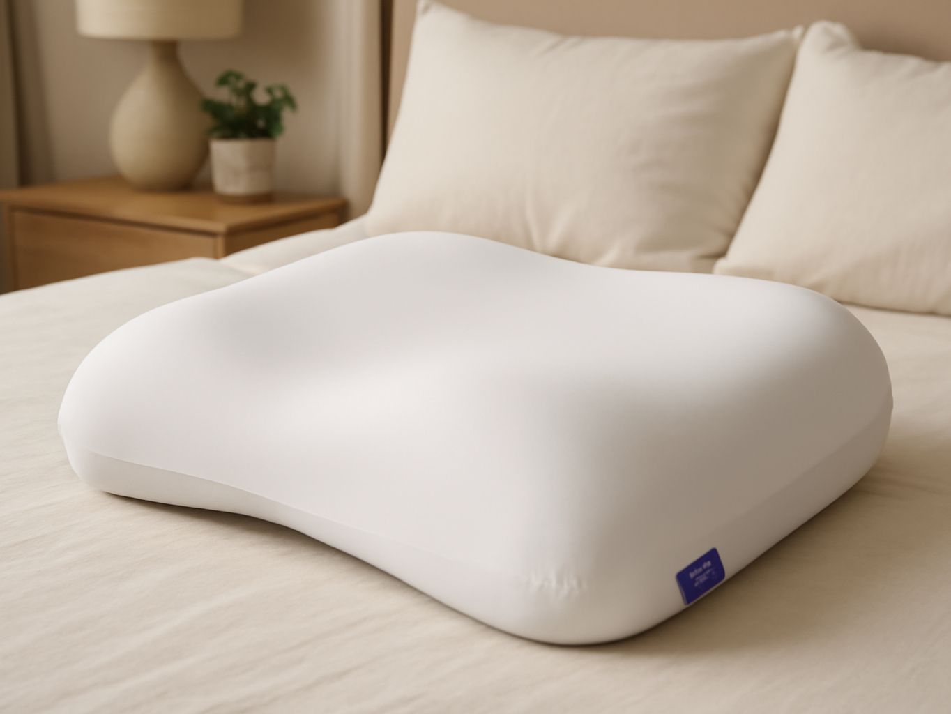 C CUSHION LAB Deep Sleep Pillow, Patented Ergonomic Contour Design for Side & Back Sleepers, Orthopedic Cervical Shape Gently Cradles Head & Provides Neck Support & Shoulder Pain Relief - Calm Grey limited-time deal deal image 2