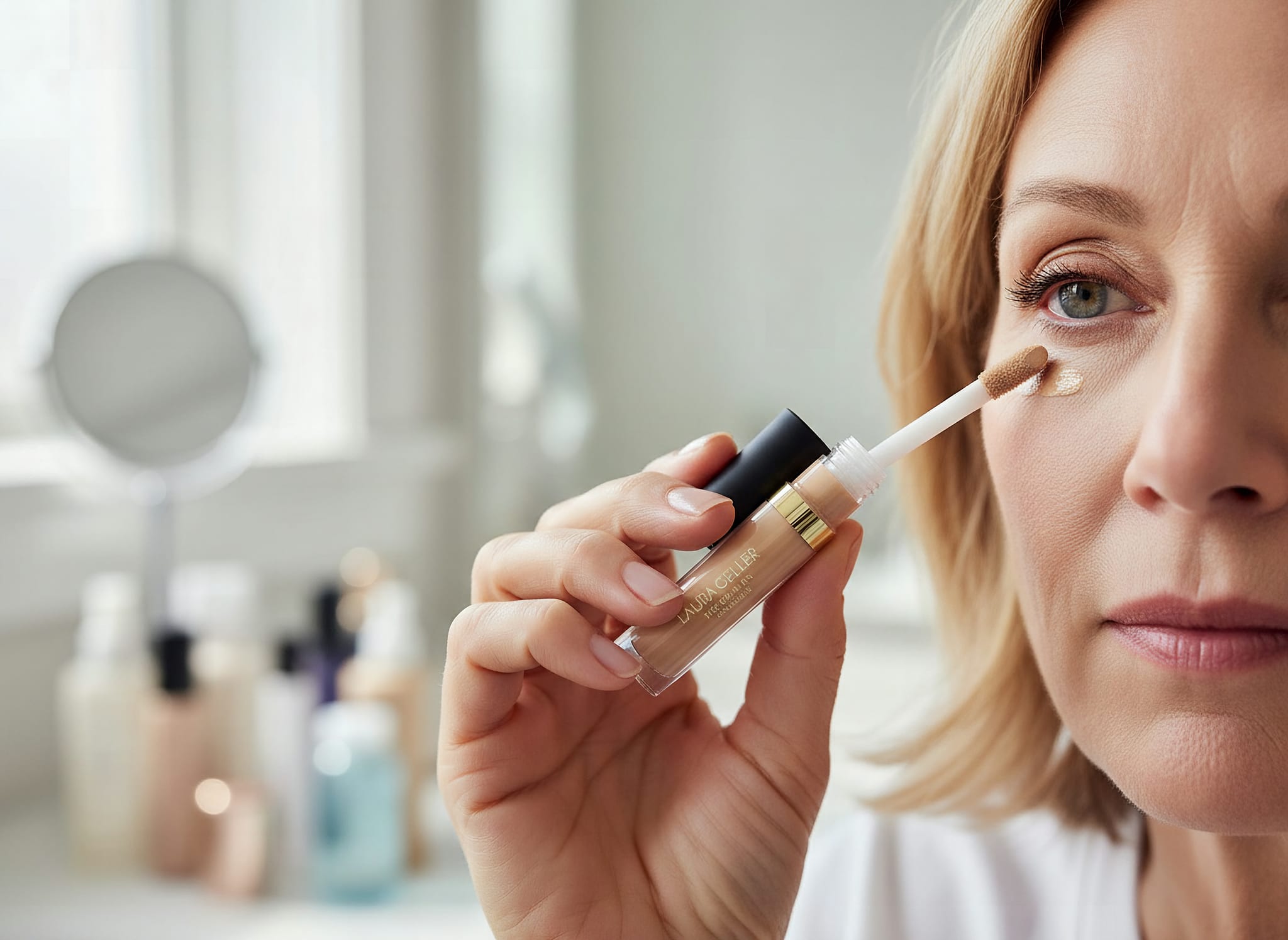 LAURA GELLER NEW YORK Ideal Fix Under Eye Concealer for Mature Skin – 03 Light - Full Coverage, Anti-Aging, Color Correc