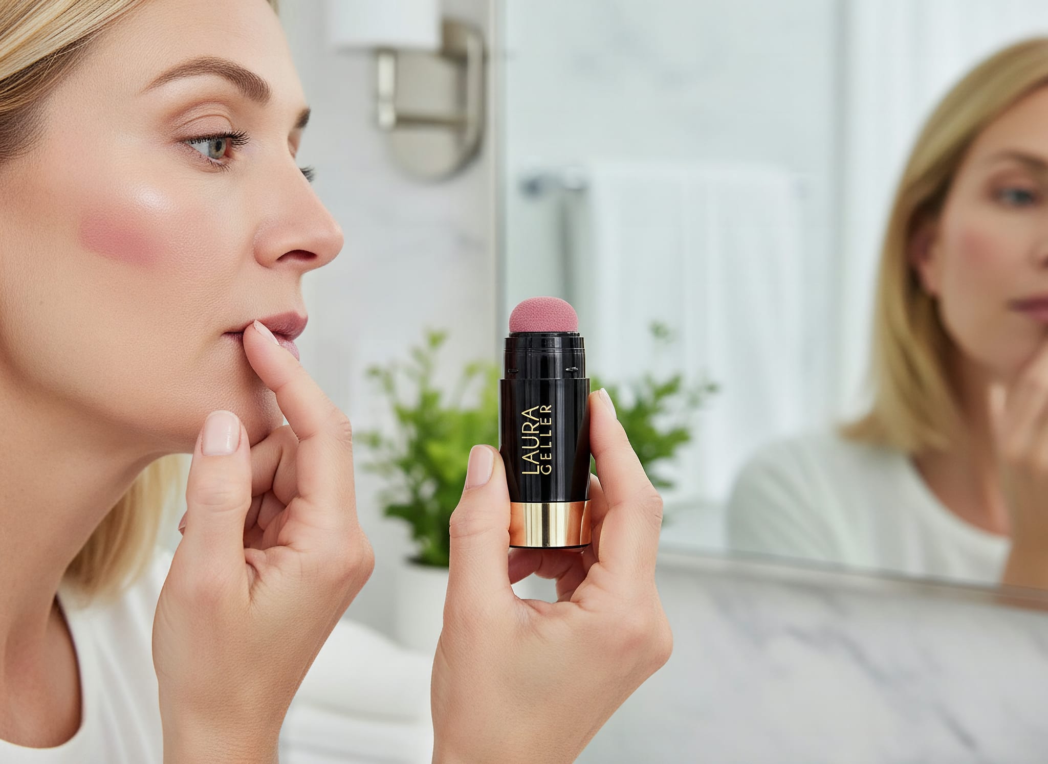 LAURA GELLER NEW YORK Serum Blush Tint, Lightweight Liquid Blush for Cheeks, Weightless Watercolor Sheer Finish, Practic