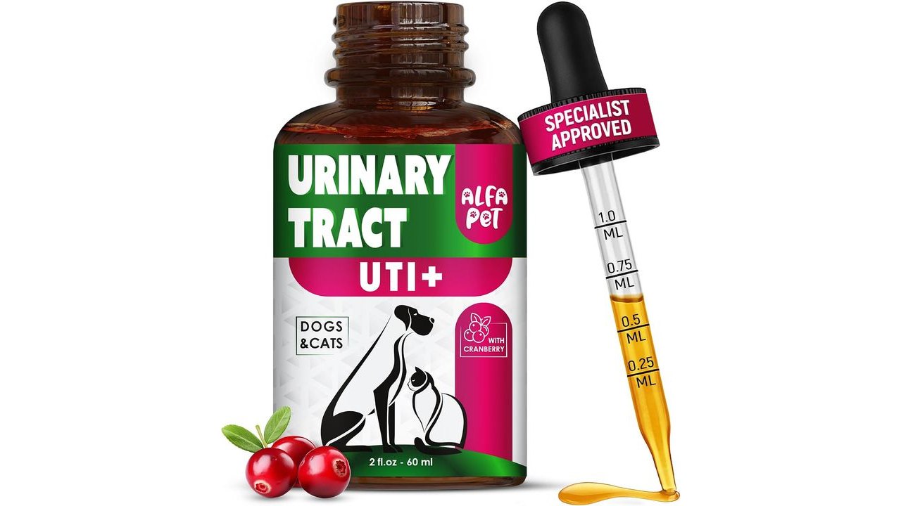 Сat Urinary Tract Infection Treatment with Cranberry – Dog UTI Treatment to Care for Bladder – Cat UTI Treatment for Kidneys – Preventive Support for Renal Health in Drops – 2 Oz