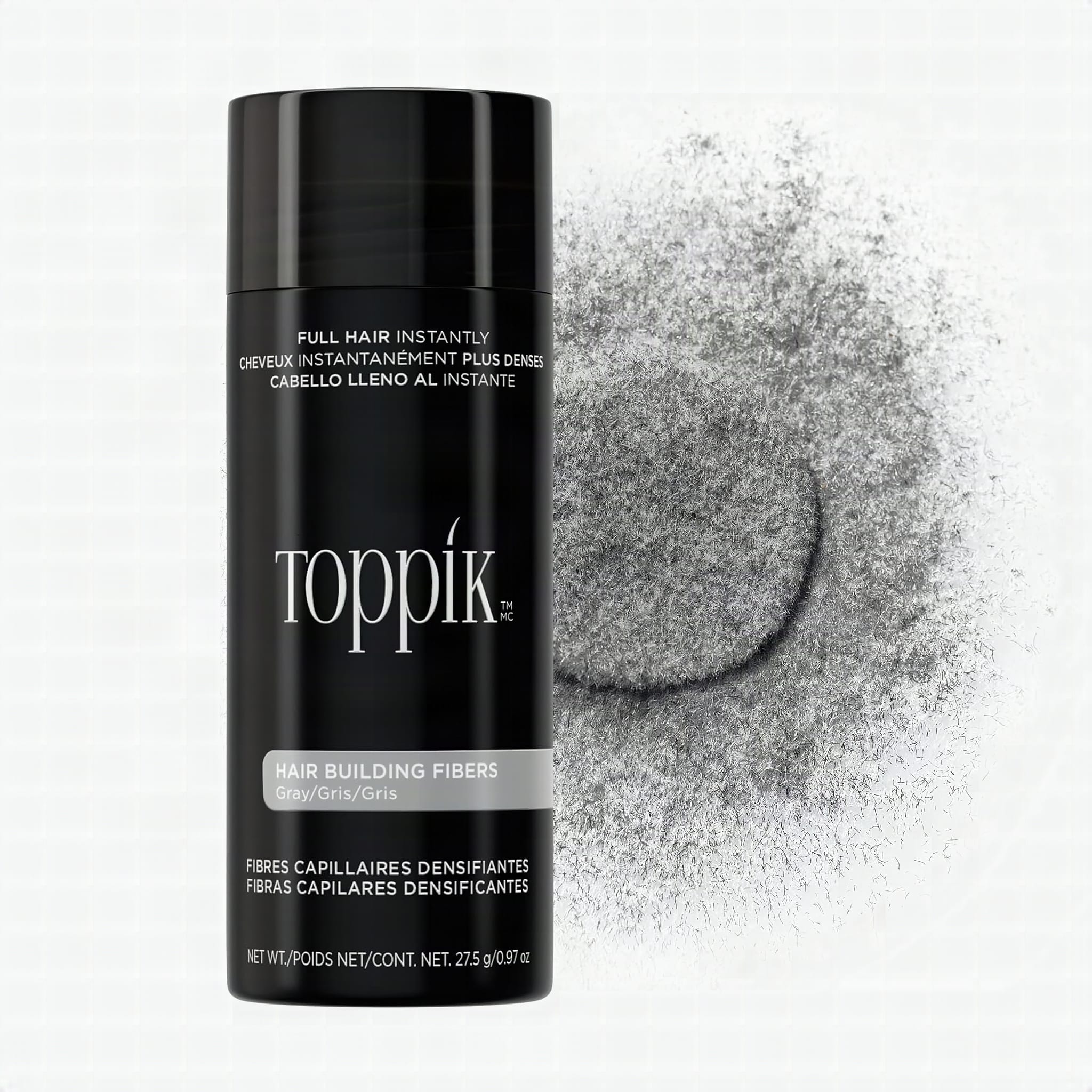 Toppik Hair Building Fibers, Fill In Fine or Thinning Hair Instantly Thicker, Fuller Looking Hair 9 Shades,4 size option